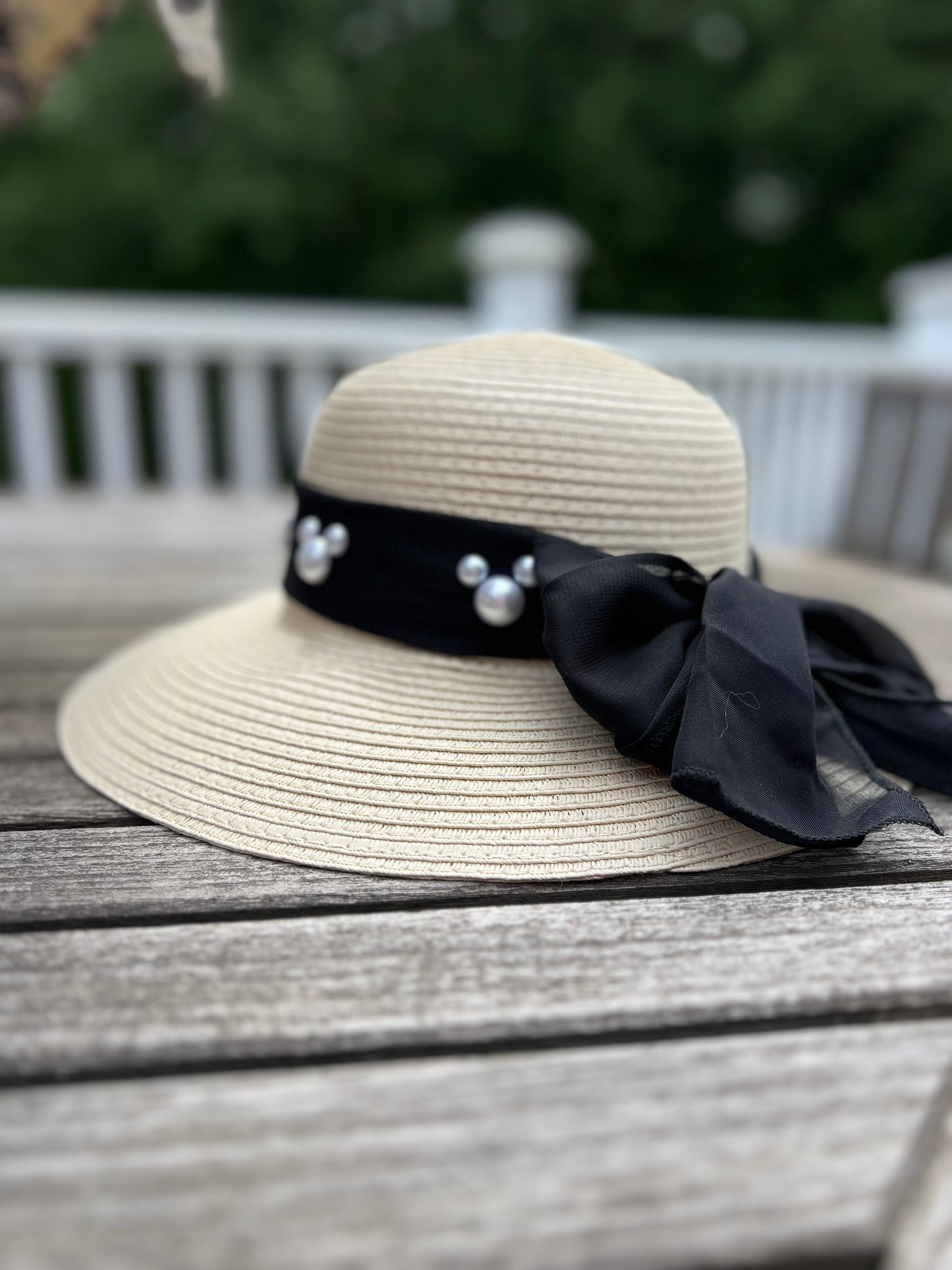 Bucket Straw Hat with large bow