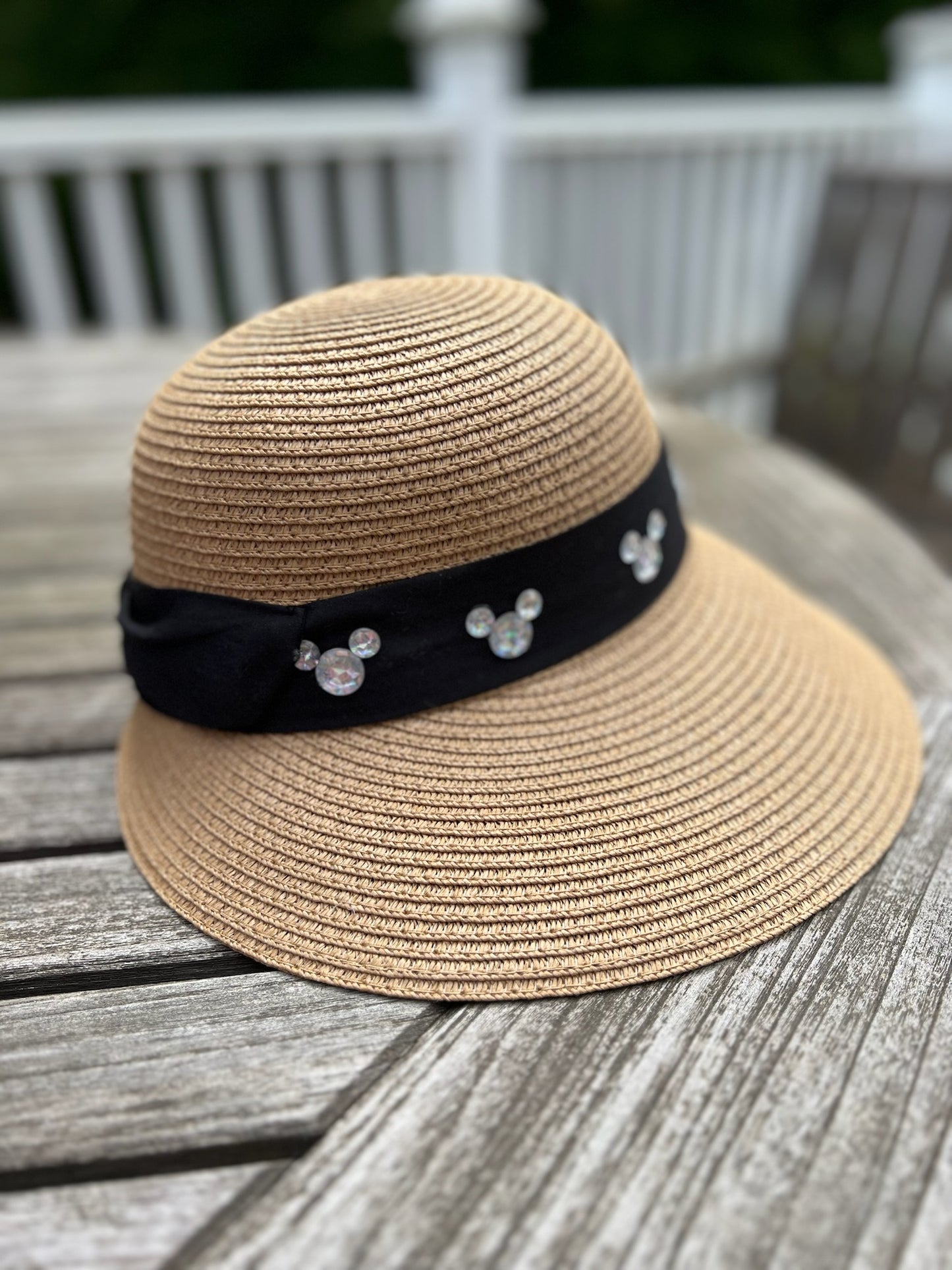 Bucket Straw Hat with tucked bow