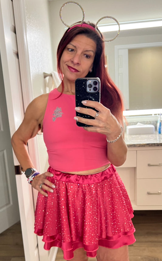 Pink Studded Party Skirt