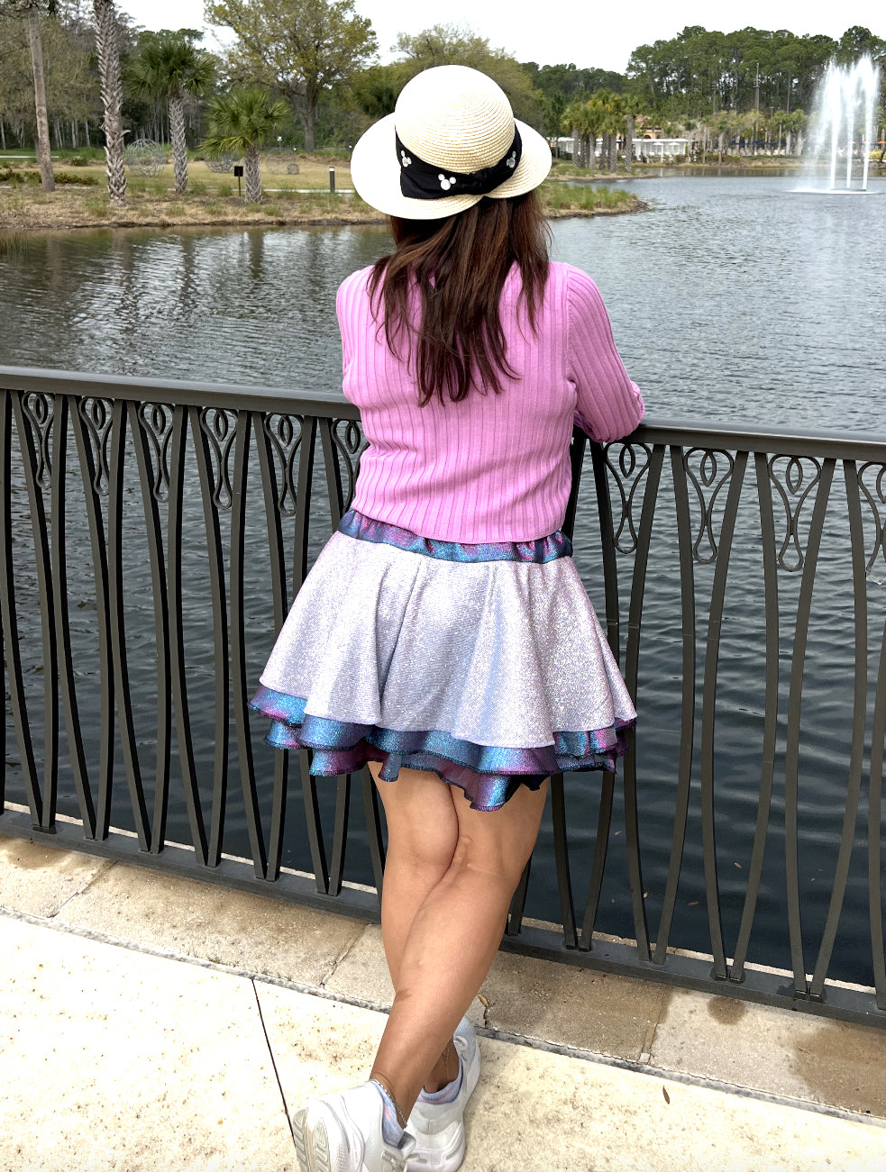 Bucket Straw Hat with tucked bow